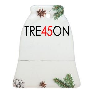 Tre45on Anti Trump Treason Ceramic Bell Ornament