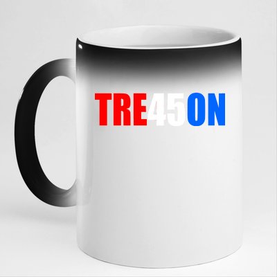 Tre45on Treason Anti Trump 11oz Black Color Changing Mug