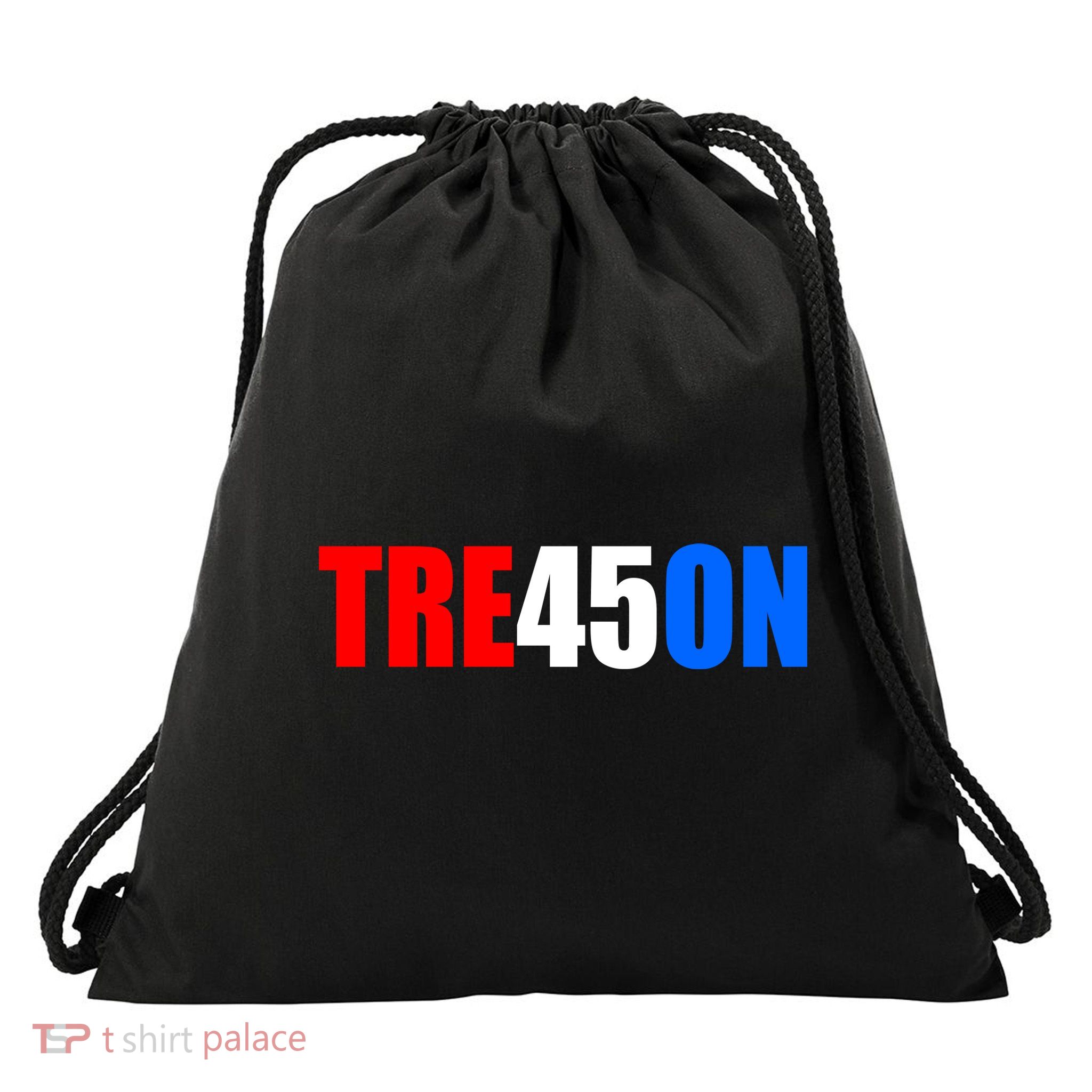 Tre45on Treason Anti Trump Drawstring Bag