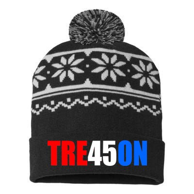 Tre45on Treason Anti Trump USA-Made Snowflake Beanie