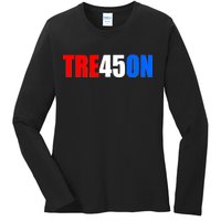 Tre45on Treason Anti Trump Ladies Long Sleeve Shirt