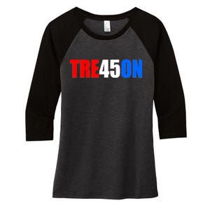 Tre45on Treason Anti Trump Women's Tri-Blend 3/4-Sleeve Raglan Shirt