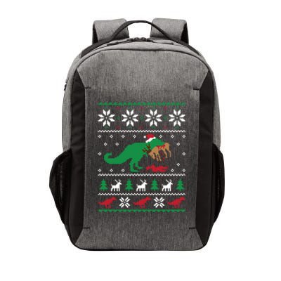 T Rex Eating Reindeer Funny Dinosaur Christmas Ugly Cute Gift Vector Backpack