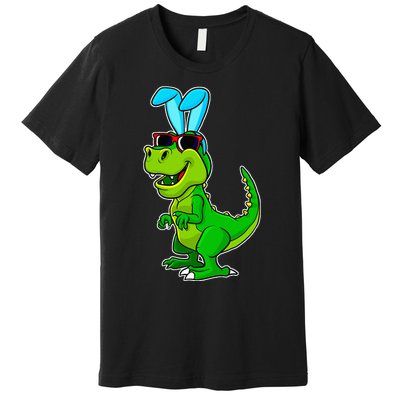 T Rex Easter Bunny Funny Dinosaur Boys Basket Stuffers Premium T-Shirt