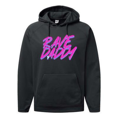 Techno Rave Edm Rave Daddy Performance Fleece Hoodie