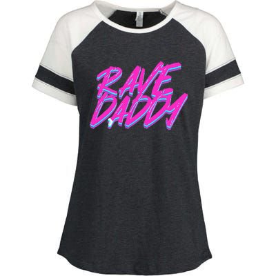 Techno Rave Edm Rave Daddy Enza Ladies Jersey Colorblock Tee