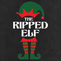 The Ripped Elf Funny Family Matching Christmas 7 Panel Mesh Trucker Snapback Hat