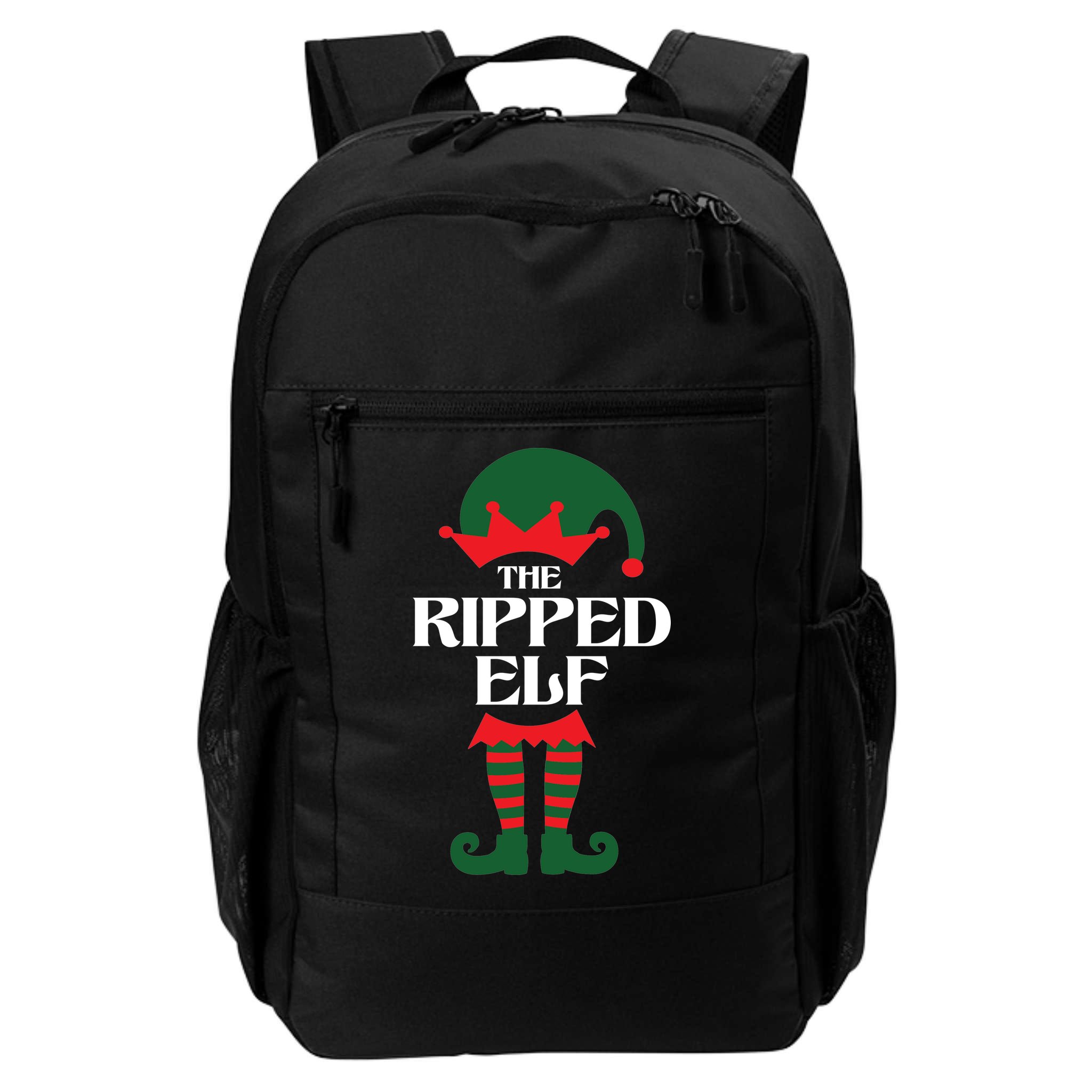 The Ripped Elf Funny Family Matching Christmas Backpack