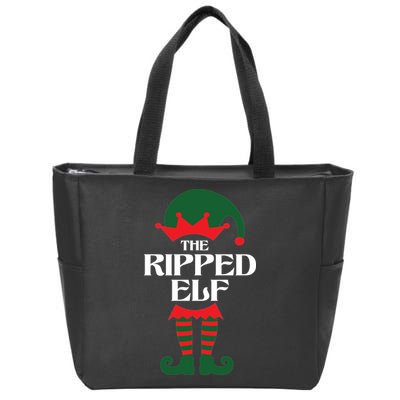 The Ripped Elf Funny Family Matching Christmas Zip Tote Bag