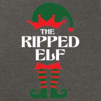 The Ripped Elf Funny Family Matching Christmas Cotton Canvas Backpack