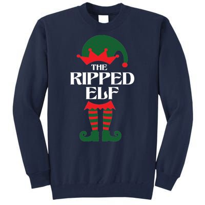 The Ripped Elf Funny Family Matching Christmas Tall Sweatshirt