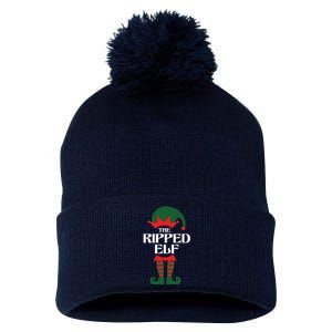 The Ripped Elf Funny Family Matching Christmas Pom Pom 12in Knit Beanie