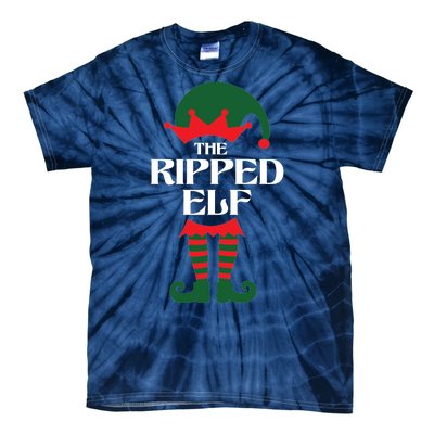 The Ripped Elf Funny Family Matching Christmas Tie-Dye T-Shirt