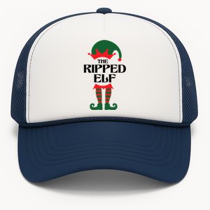 The Ripped Elf Funny Family Matching Christmas Trucker Hat