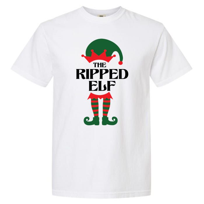 The Ripped Elf Funny Family Matching Christmas Garment-Dyed Heavyweight T-Shirt