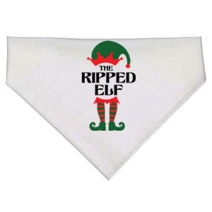 The Ripped Elf Funny Family Matching Christmas USA-Made Doggie Bandana