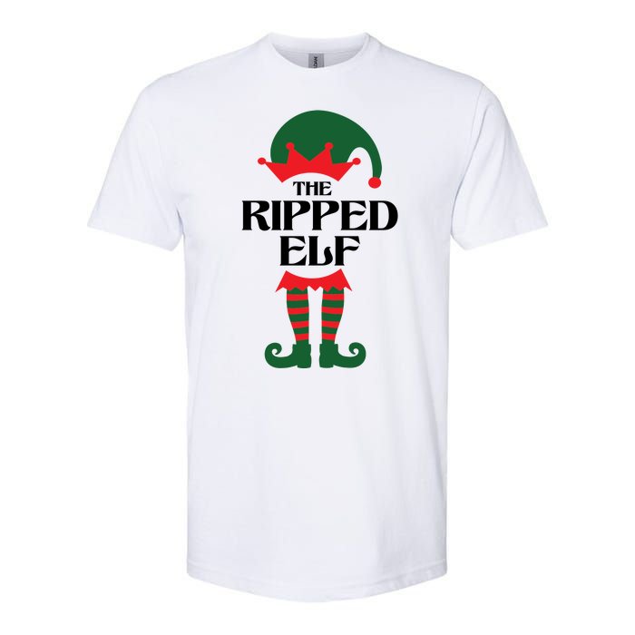 The Ripped Elf Funny Family Matching Christmas Softstyle CVC T-Shirt