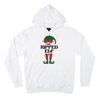 The Ripped Elf Funny Family Matching Christmas Hoodie