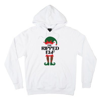 The Ripped Elf Funny Family Matching Christmas Hoodie