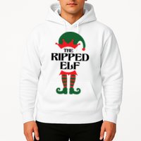 The Ripped Elf Funny Family Matching Christmas Hoodie