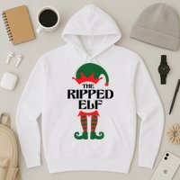 The Ripped Elf Funny Family Matching Christmas Hoodie