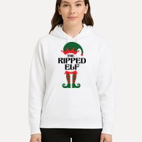 The Ripped Elf Funny Family Matching Christmas Hoodie