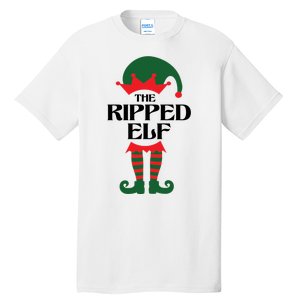 The Ripped Elf Funny Family Matching Christmas Tall T-Shirt