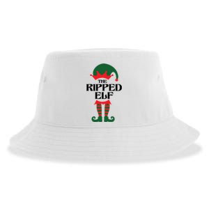 The Ripped Elf Funny Family Matching Christmas Sustainable Bucket Hat