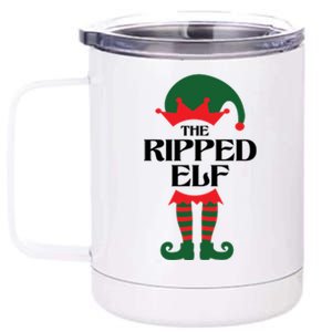 The Ripped Elf Funny Family Matching Christmas 12 oz Stainless Steel Tumbler Cup