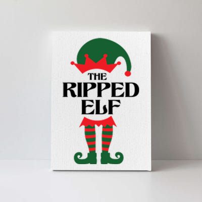 The Ripped Elf Funny Family Matching Christmas Canvas