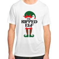 The Ripped Elf Funny Family Matching Christmas Adult ChromaSoft Performance T-Shirt