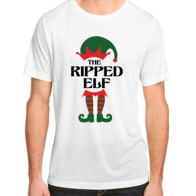 The Ripped Elf Funny Family Matching Christmas Adult ChromaSoft Performance T-Shirt