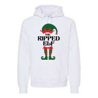 The Ripped Elf Funny Family Matching Christmas Premium Hoodie