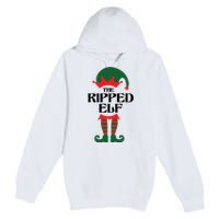 The Ripped Elf Funny Family Matching Christmas Premium Pullover Hoodie