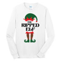 The Ripped Elf Funny Family Matching Christmas Tall Long Sleeve T-Shirt