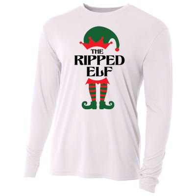 The Ripped Elf Funny Family Matching Christmas Cooling Performance Long Sleeve Crew