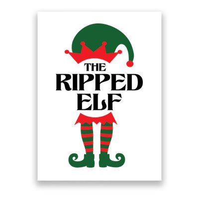 The Ripped Elf Funny Family Matching Christmas Poster
