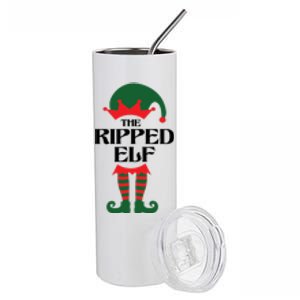 The Ripped Elf Funny Family Matching Christmas Stainless Steel Tumbler