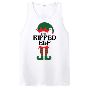 The Ripped Elf Funny Family Matching Christmas PosiCharge Competitor Tank