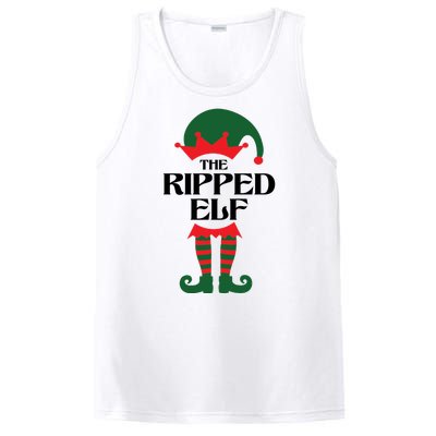 The Ripped Elf Funny Family Matching Christmas PosiCharge Competitor Tank