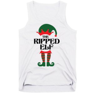 The Ripped Elf Funny Family Matching Christmas Tank Top