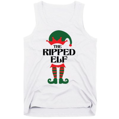 The Ripped Elf Funny Family Matching Christmas Tank Top