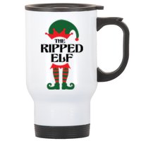 The Ripped Elf Funny Family Matching Christmas Stainless Steel Travel Mug