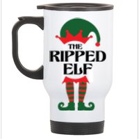 The Ripped Elf Funny Family Matching Christmas Stainless Steel Travel Mug