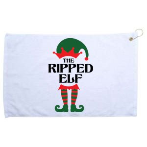 The Ripped Elf Funny Family Matching Christmas Grommeted Golf Towel