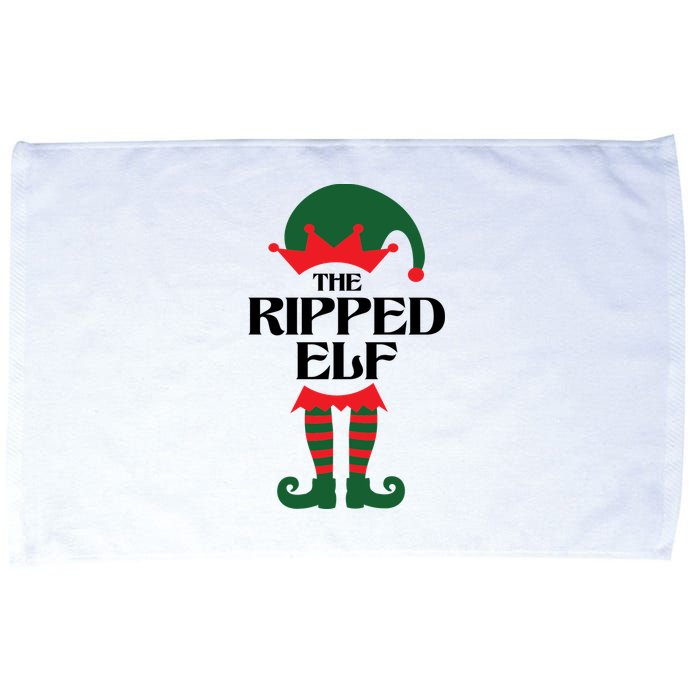 The Ripped Elf Funny Family Matching Christmas Microfiber Hand Towel