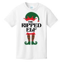 The Ripped Elf Funny Family Matching Christmas Kids T-Shirt