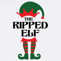 The Ripped Elf Funny Family Matching Christmas Kids T-Shirt