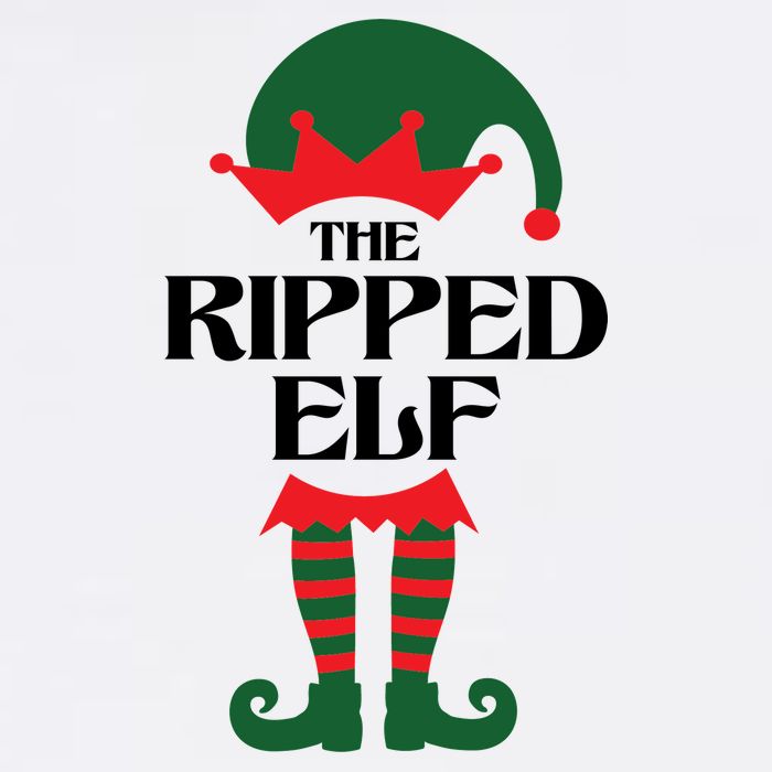The Ripped Elf Funny Family Matching Christmas Kids T-Shirt