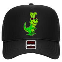 T Rex Easter Bunny Funny Dinosaur Basket Stuffers High Crown Mesh Back Trucker Hat